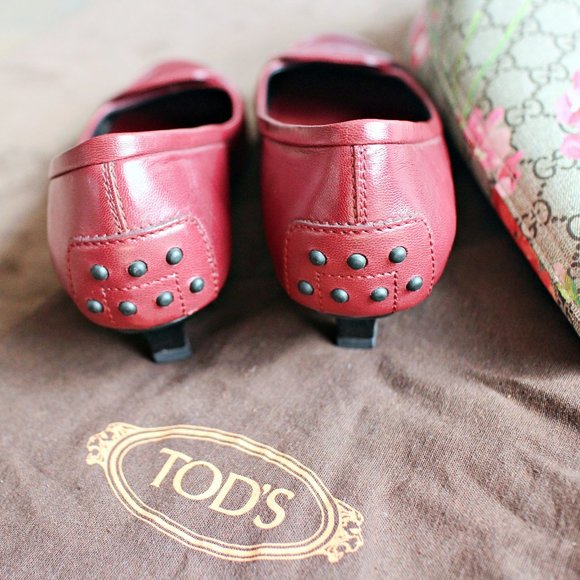 RED Leather PUMP Tods - Picture 4 of 11